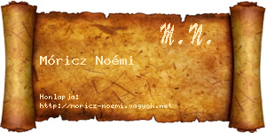 Móricz Noémi névjegykártya